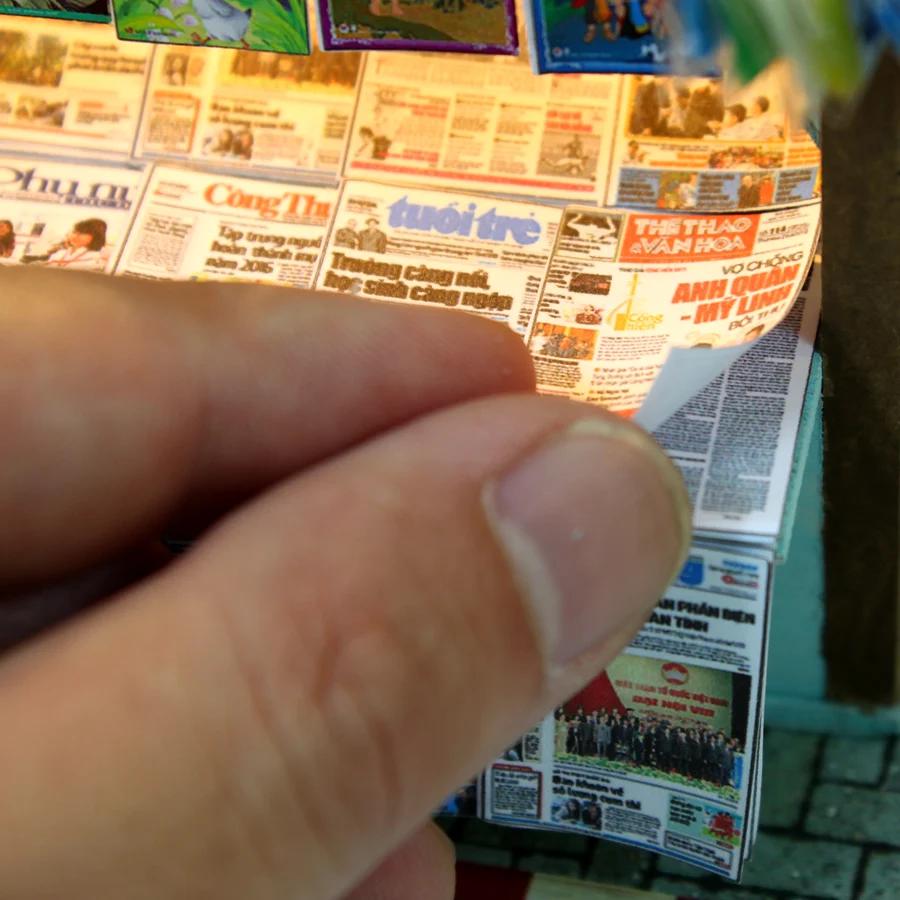 Vietnam Vintage Newspaper Stand DIY Miniature Kit | Sạp báo Sài Gòn