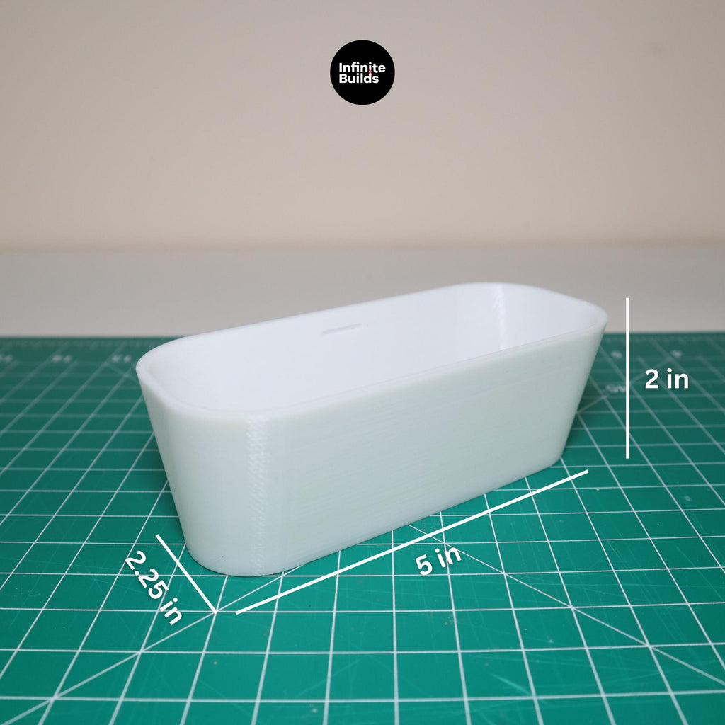 Miniature 1:12 Freestanding Bathtub - Set of 2 | Miniature Bathroom | Miniature Dollhouse | Dollhouse | Modern Bathtub | Miniature Furniture