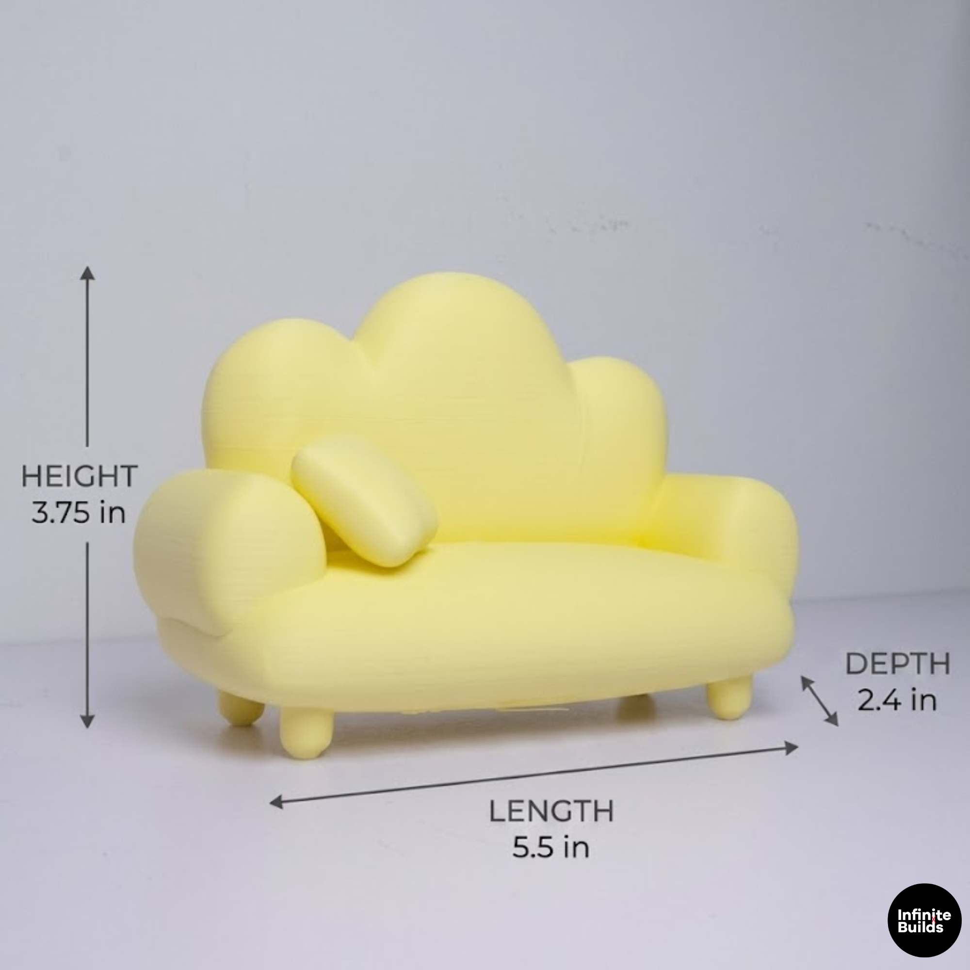 Smiski Cloud Mini Sofa & Coffee Table Set 1:12
