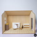Miniature Room Backdrop 1:12 Wooden