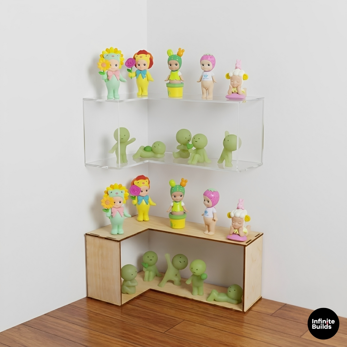 Smiski Corner Display Shelf