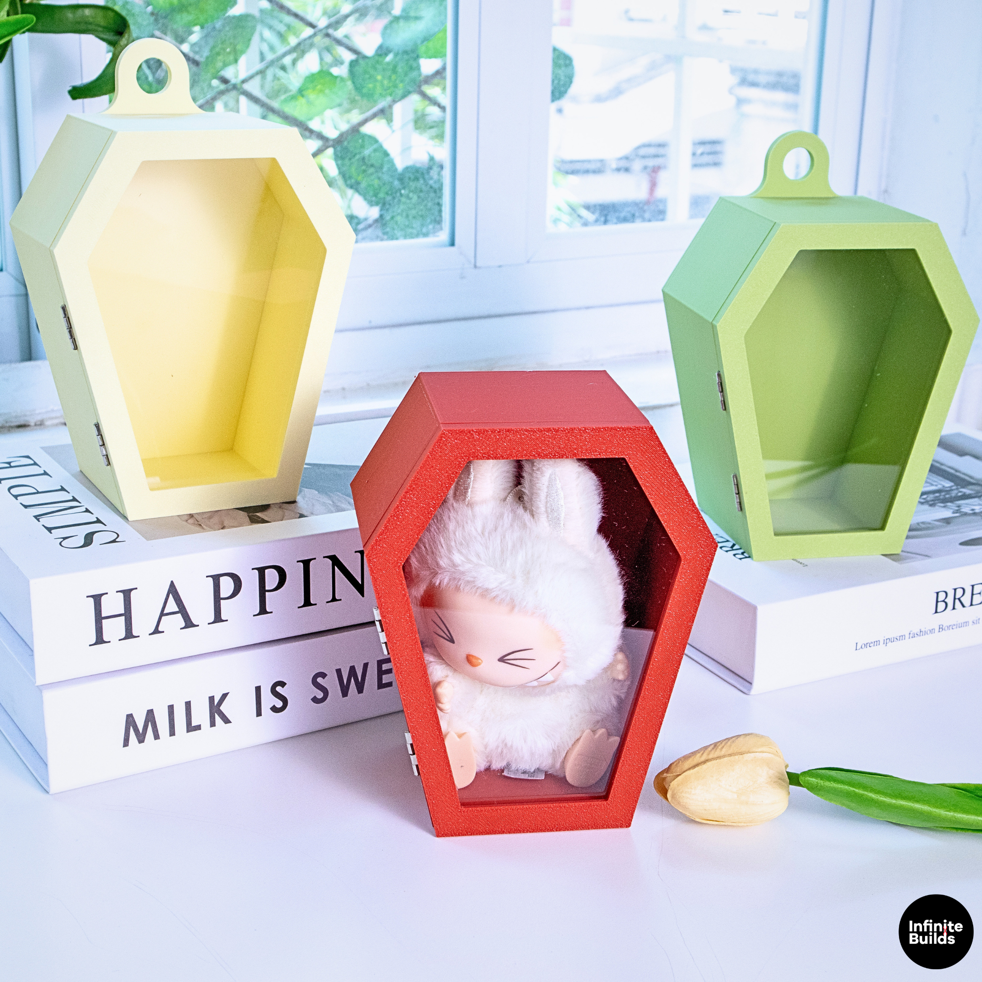 Labubu's Coffin Display Case | Cute Toy Storage Box | 3D Printed PLA | Kawaii Display Case | Desk Decor Organizer | Gift for Collectors
