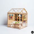 DIY Miniature Living Room Wooden Kit