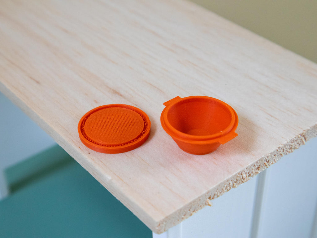 Miniature Tupperware Vintage Bowls | Set of 6 | 1:6 Scale | Dollhouse Kitchenware | Miniature Kitchen Bowls