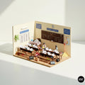Miniature Vietnamese Classroom DIY Kit: Dollhouse Diorama