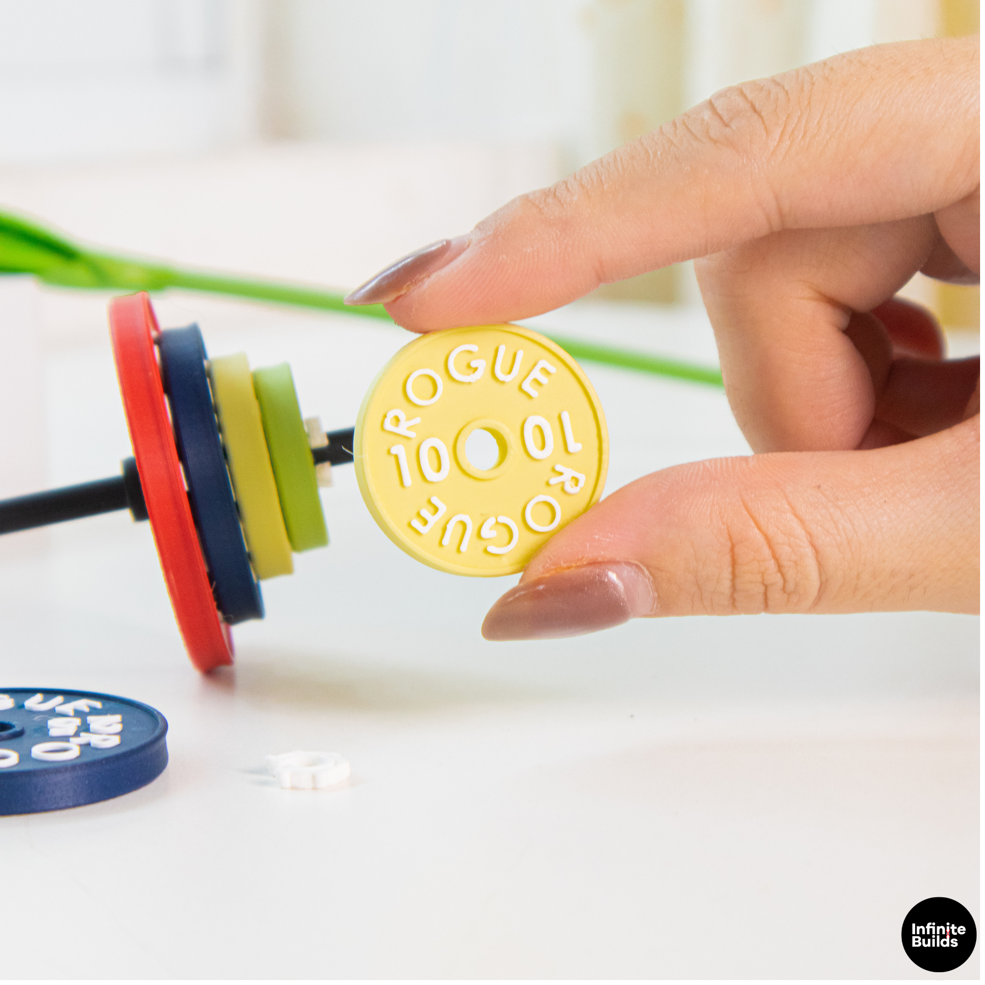 Mini Weight Plates Set 1:12 | Barbell & Plates Display | Gym Miniature Decor | Weight Plate Keychain Style | Gift for Fitness Lovers