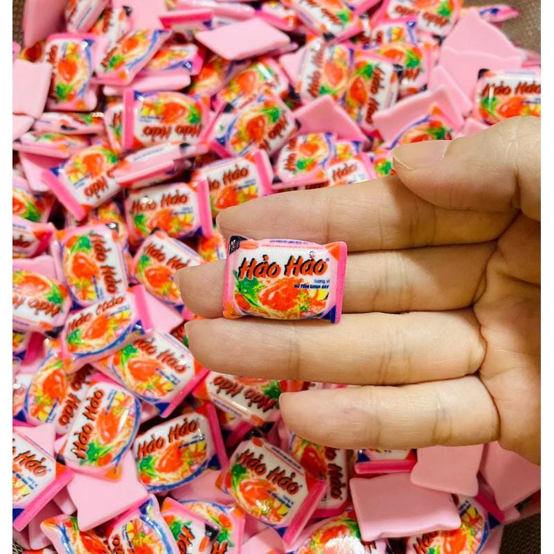 Mini Hao Hao Instant Noodle Pack | 1:12 Scale | Set of 2 | Vietnamese Instant Ramen Pack | Ramen Charm | Miniature Food | Dollhouse