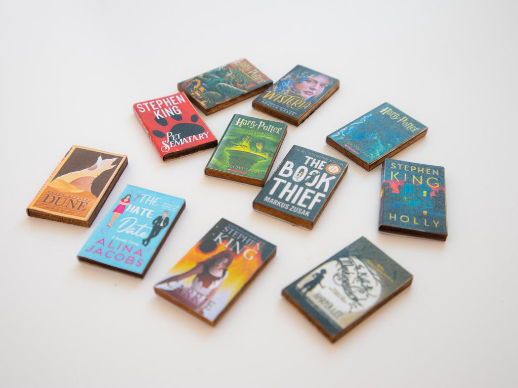 Printable 120 Miniature Book Covers | 1:12 Scale | Multiple Genres | TBR Jar | Dollhouse Library | Anxiety Book Shelf | Digital Download