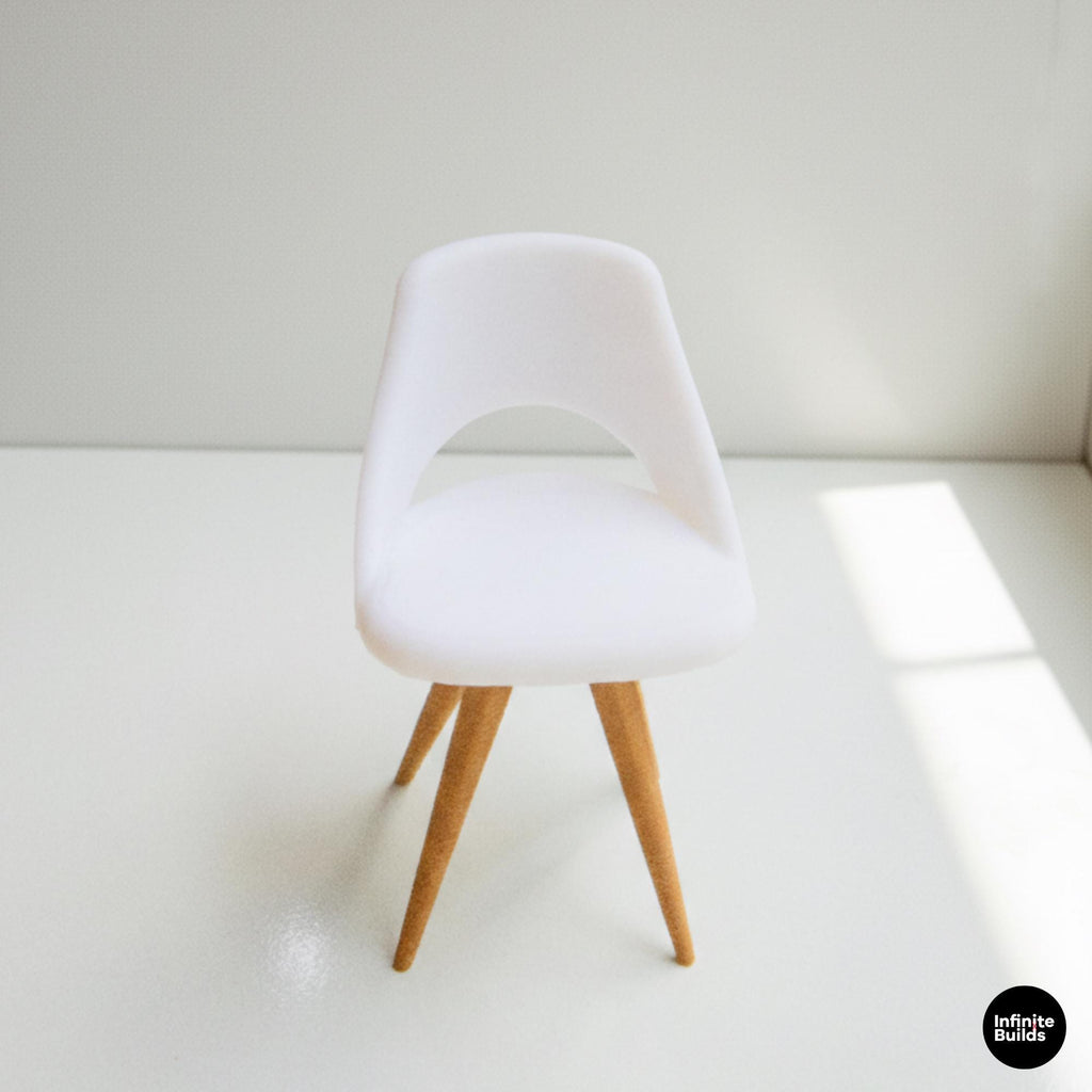 Miniature Dining Chair | 1:12 Scale | 3D Printed Dollhouse Furniture | Modern Chair Decor | Diorama Prop | Gift for Collectors
