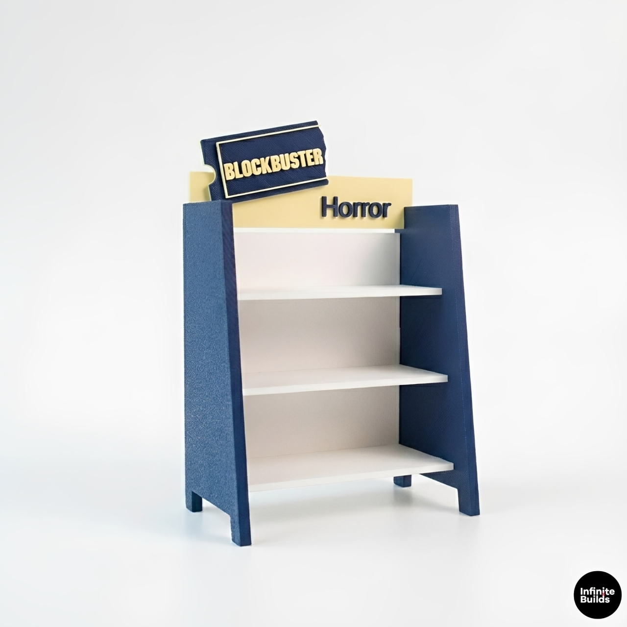 Smiski VHS Display Shelf | 1:12 Scale | Blockbuster Miniature Shelf | Smiski Display Stand | Custom Genre Shelf | Dollhouse Accessory