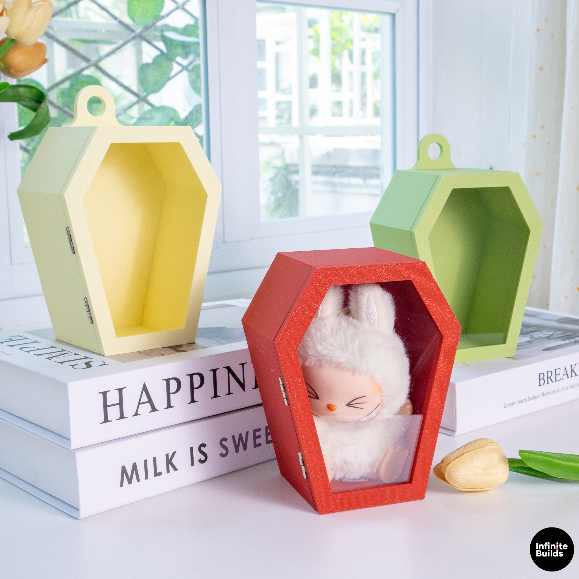 Labubu's Coffin Display Case | Cute Toy Storage Box | 3D Printed PLA | Kawaii Display Case | Desk Decor Organizer | Gift for Collectors