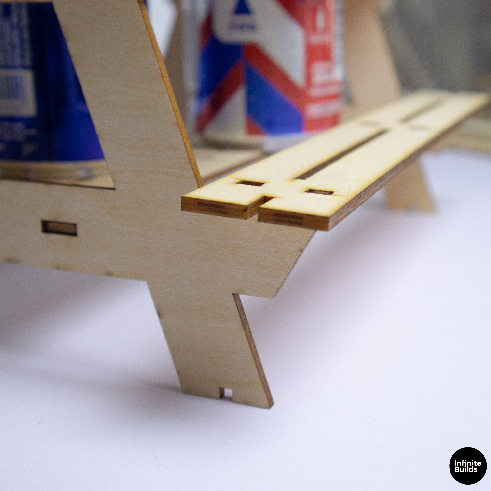 Wooden Picnic Table Drink Holder