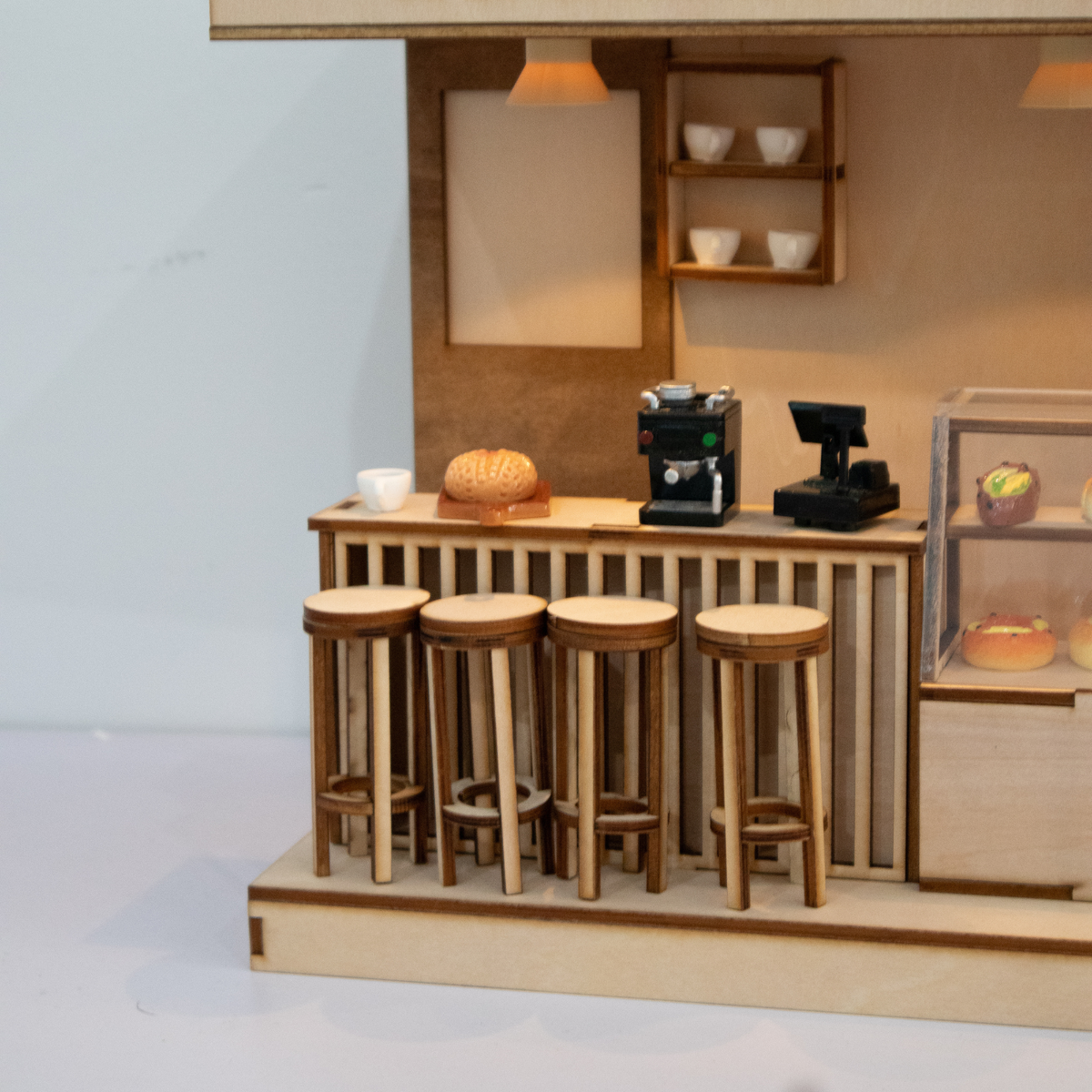 Infinite Coffee Laser Cut Wooden Miniature Kit 1:24