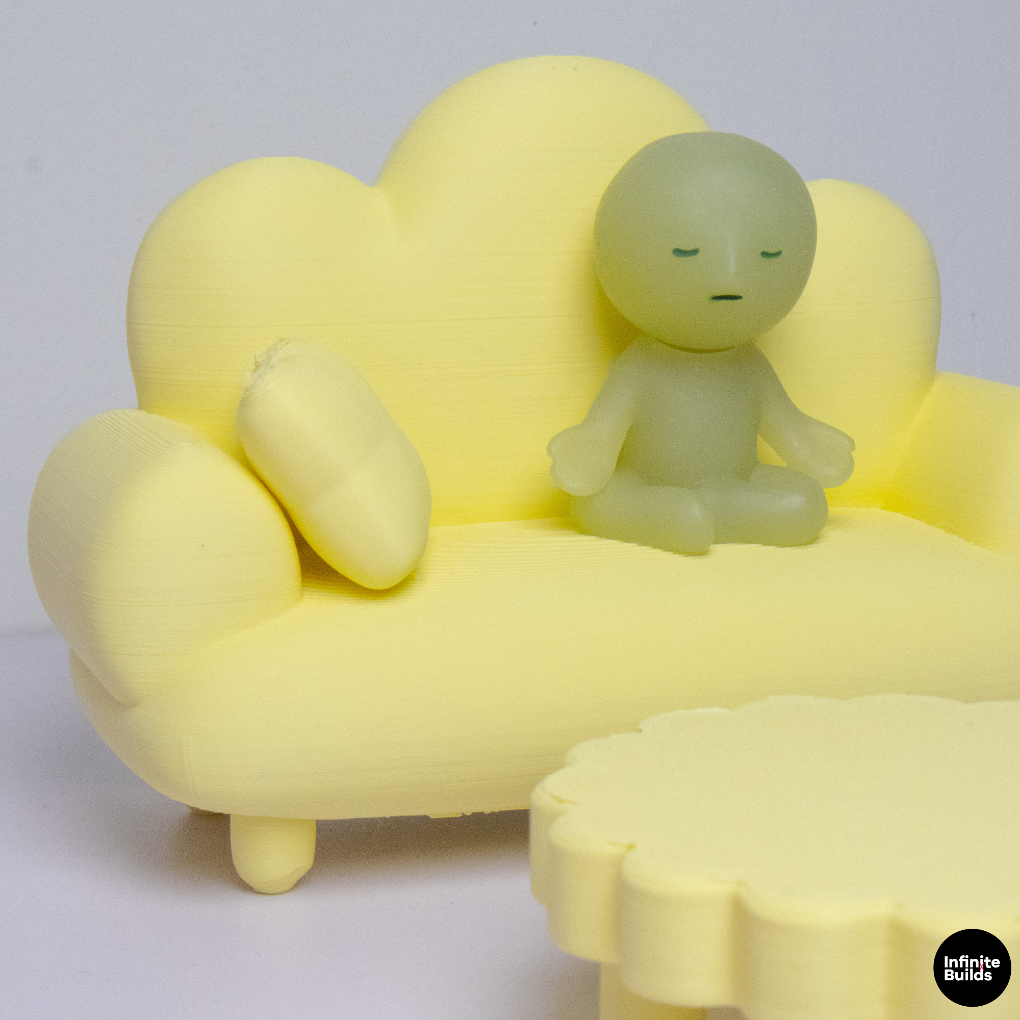 Smiski Cloud Mini Sofa & Coffee Table Set 1:12