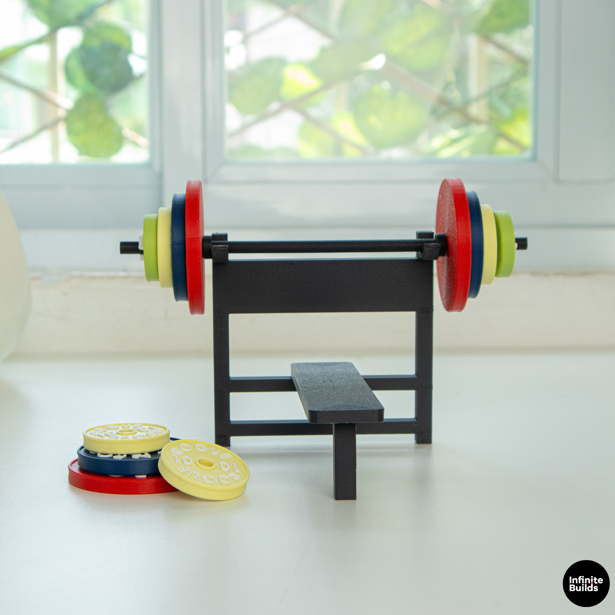 Personalized Mini Bench Press Set | Custom Name Gym Decor | Mini Weightlifting Bench | Fitness Gift for Gym Lovers