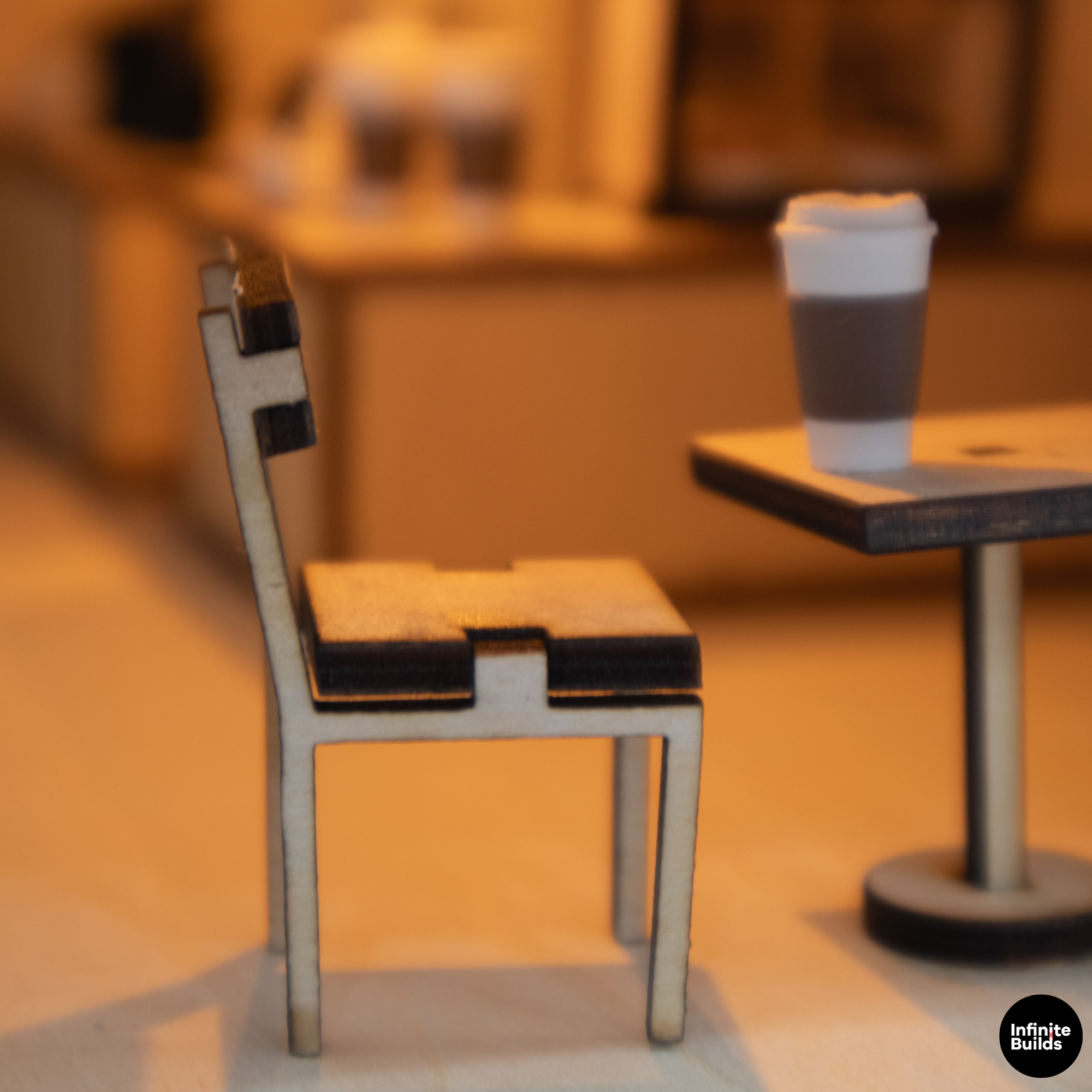 Modern Coffee Shop Miniature Kit 1:32