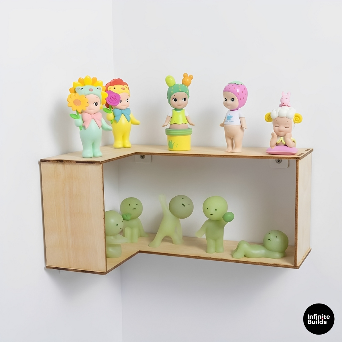Smiski Corner Display Shelf