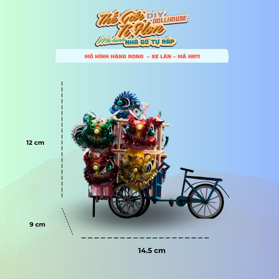 Miniature Lion Dance Street Cart | 1:12 Scale | DIY Kit | Vietnamese Miniature | Miniatures for Dollhouse | Dollhouse Kit