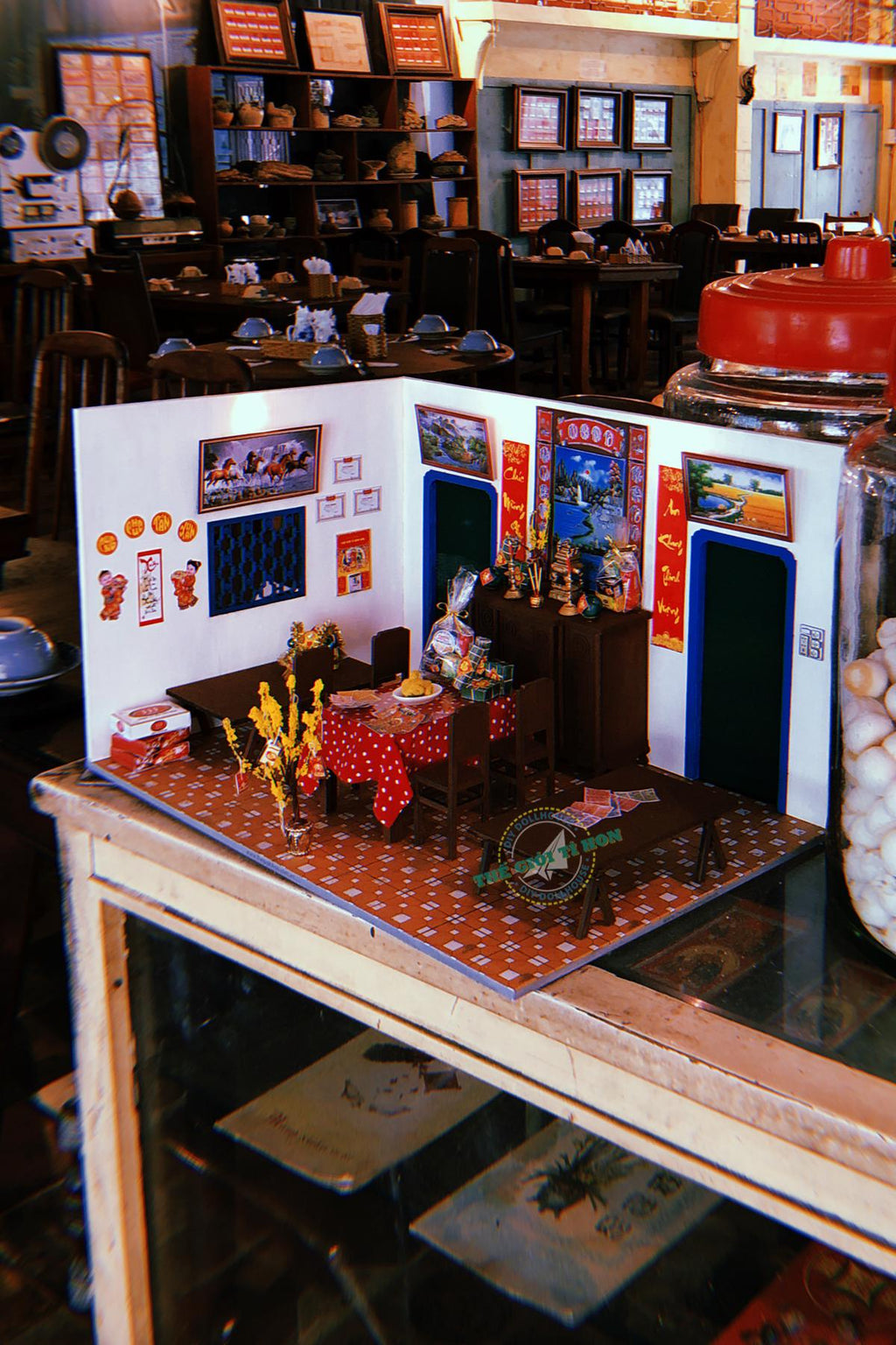 Miniature Vietnamese New Year Indoor DIY Kit | Vietnamese Dollhouse | Lunar New Year Gift | Mô Hình Tết Sum Vầy | Make Your Own Dollhouse