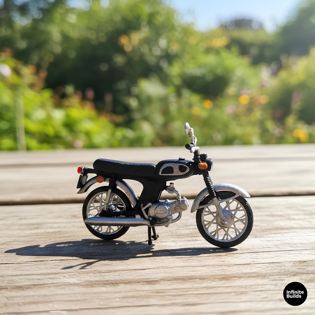1:64 Scale Mini Motorcycle 12K Resin Model | High Detail 3D Printed Mini Bike | Handmade Collectible Display | Miniature Motorbike Model