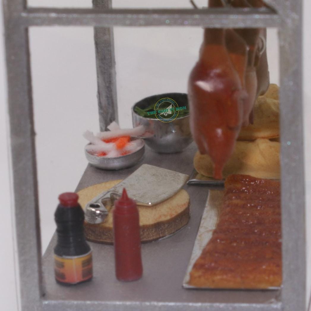 Miniature Roasted Pig DIY Kit: Vietnamese Street Food Stall Collectible
