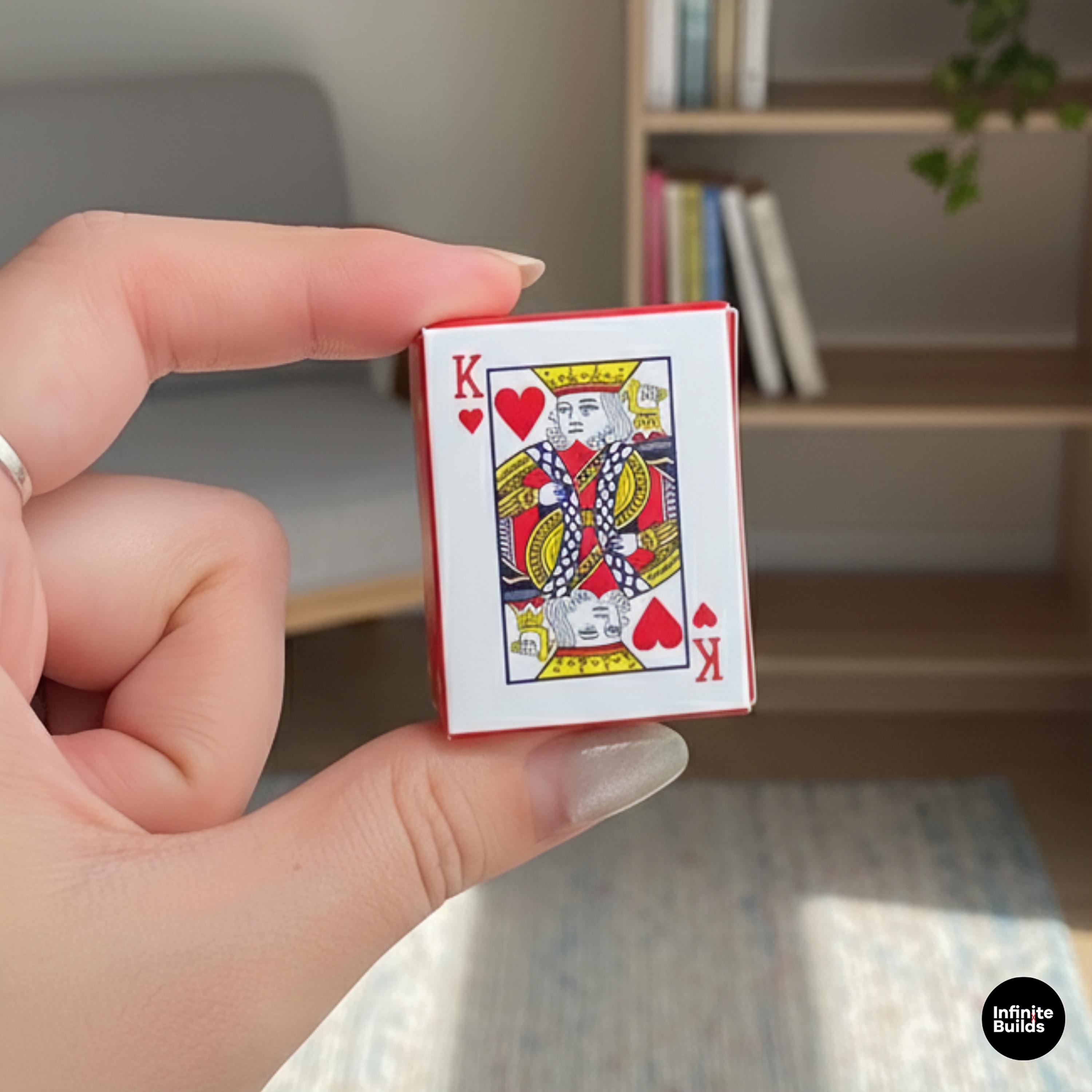 Mini Playing Cards 1:12 | Tiny Deck of Cards for Dollhouse & Diorama | Vietnamese Miniature Collectible | Realistic Mini Poker Cards 4x3.5cm