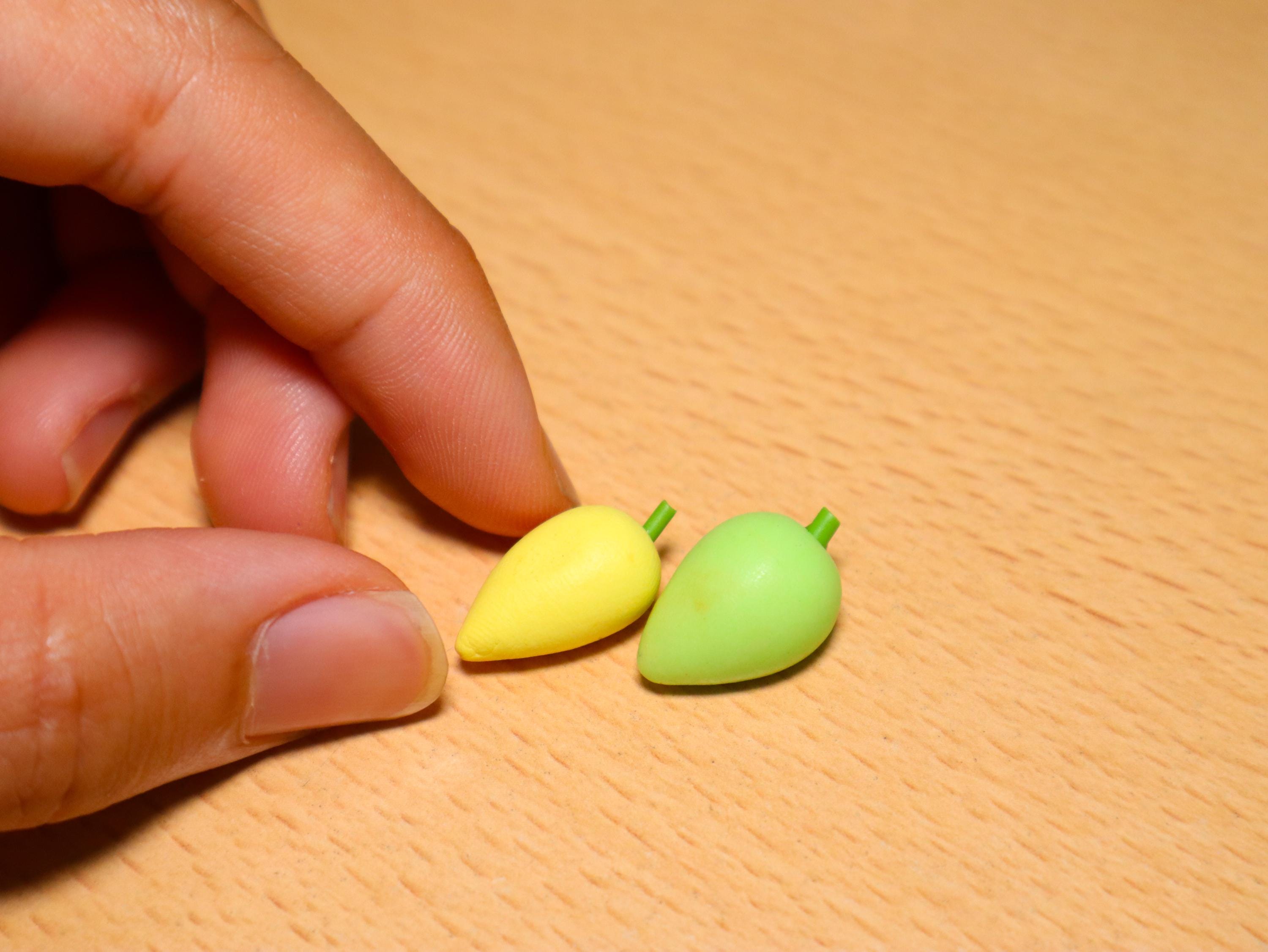 Handmade Miniature Mango Set: Polymer Clay Mini Food Art