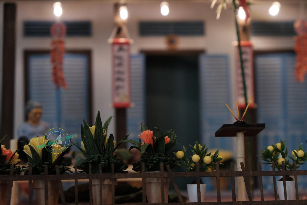 Miniature Vietnamese New Year Yard DIY Kit | Vietnamese Dollhouse | Lunar New Year Gift | Mô Hình Tết Sum Vầy | Make Your Own Dollhouse