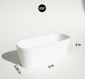 Miniature 1:12 Freestanding Bathtub - Set of 2 | Miniature Bathroom | Miniature Dollhouse | Dollhouse | Modern Bathtub | Miniature Furniture