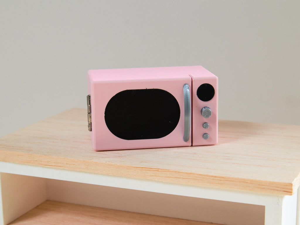 Miniature Retro Microwave | 1:12 Scale | Kitchen Appliance | Miniature Oven | Cute Kawaii Miniature | Roombox | Dollhouse Kitchen Accessory