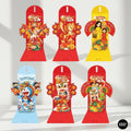 Assorted Vietnamese 3D Pop Up Red Envelopes Set of 6 | Mixed Lunar New Year Lì Xì Collection | Tết Lucky Money Decor