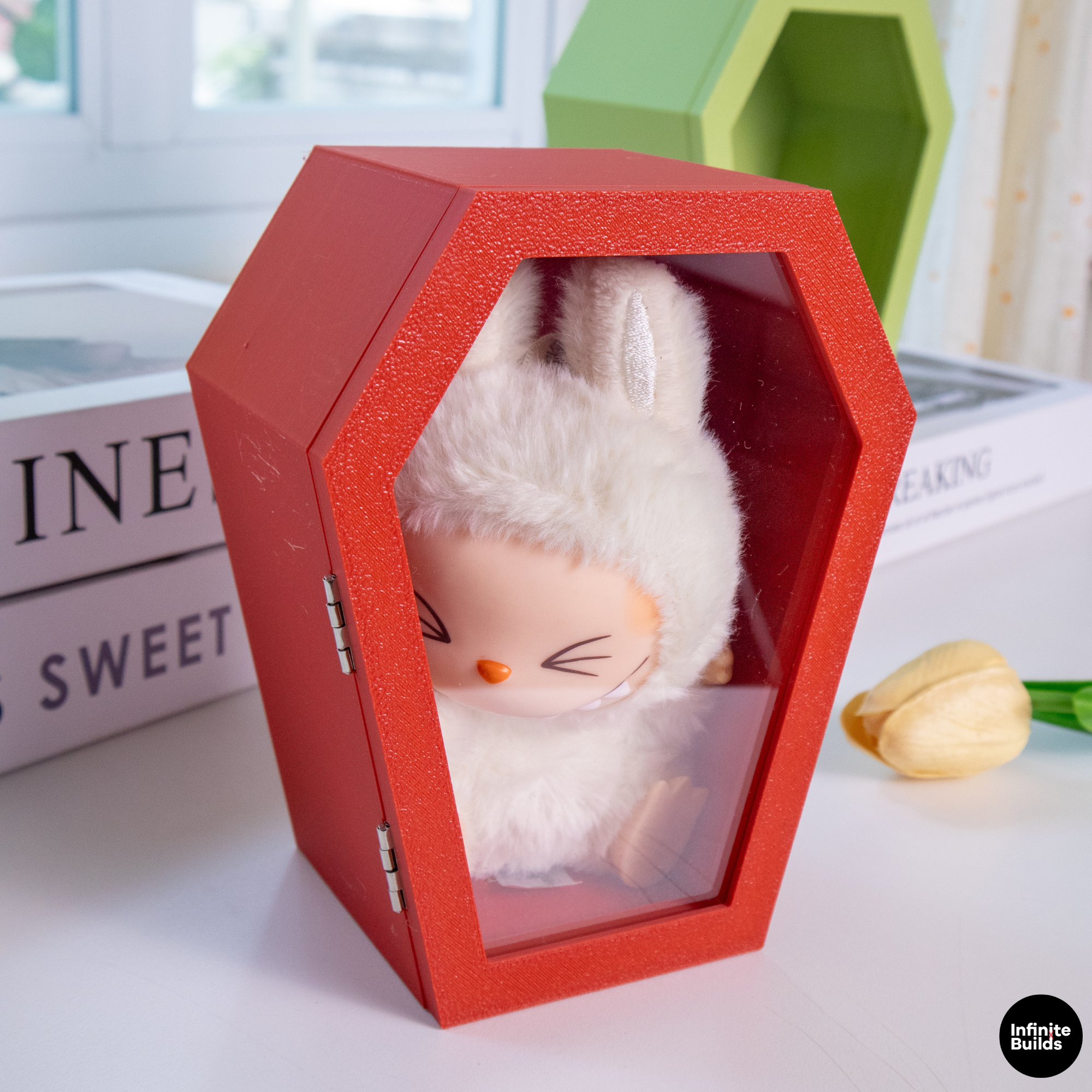 Labubu's Coffin Display Case | Cute Toy Storage Box | 3D Printed PLA | Kawaii Display Case | Desk Decor Organizer | Gift for Collectors
