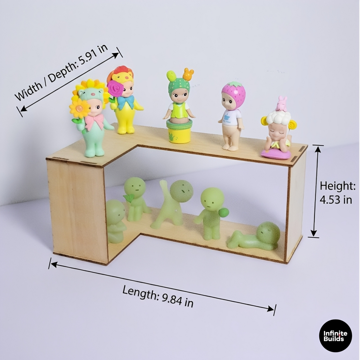 Smiski Corner Display Shelf