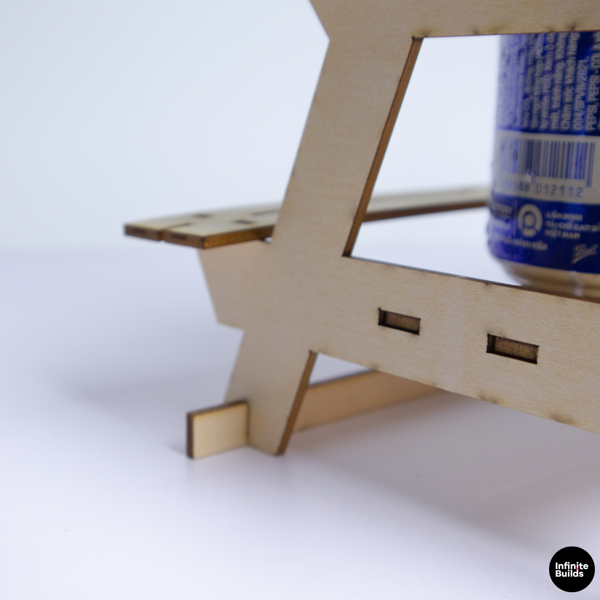 Wooden Picnic Table Drink Holder