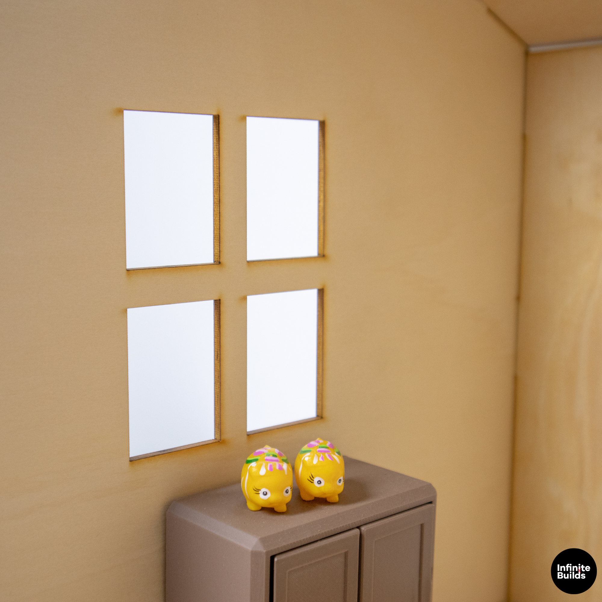Miniature Room Backdrop 1:12 Wooden
