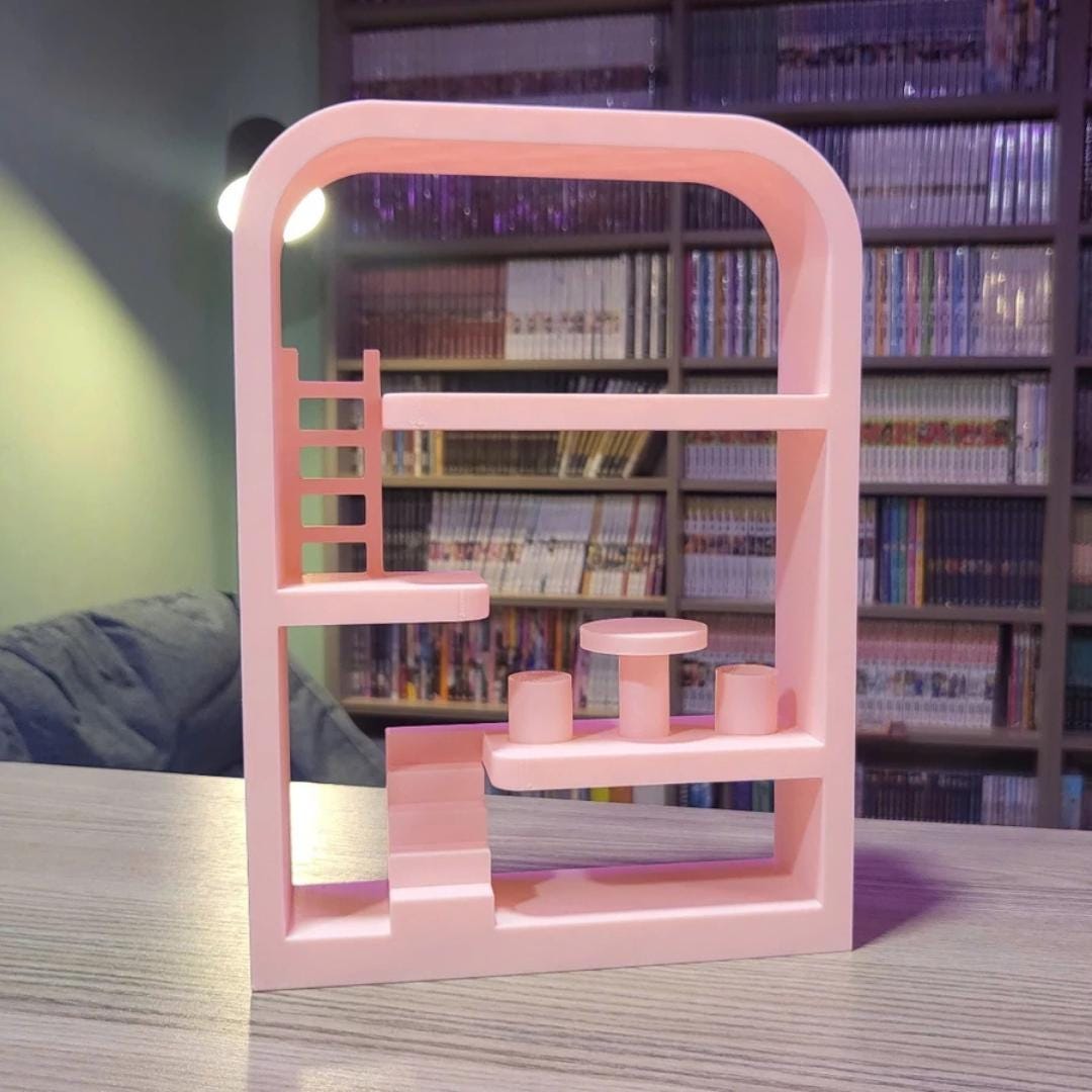 3D Printed PLA Mini Art Toy Display Shelf: Smiski, Sonny Angel