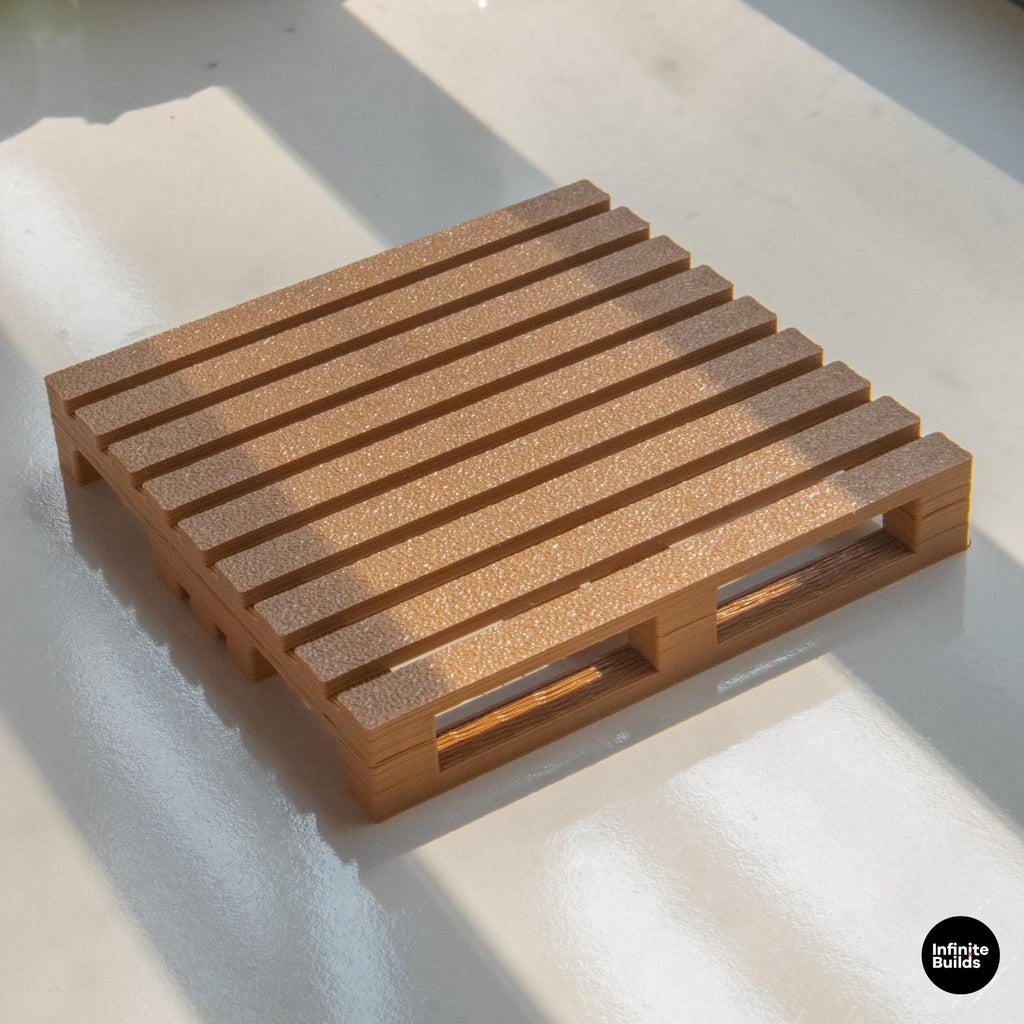 Mini Pallet 1:12 | 3D Printed Miniature | Dollhouse Industrial Decor | Warehouse Props | Gift for Mini Collectors
