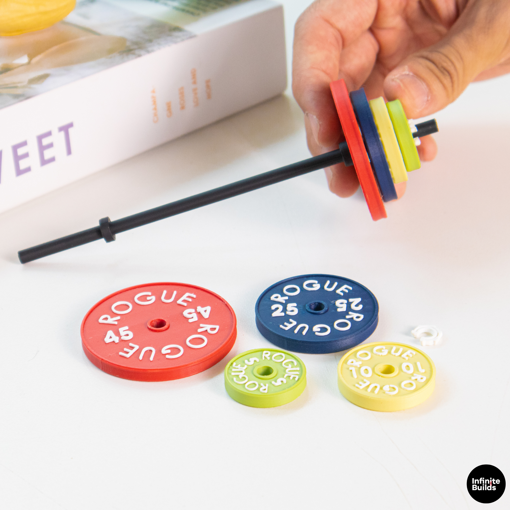 Mini Weight Plates Set 1:12 | Barbell & Plates Display | Gym Miniature Decor | Weight Plate Keychain Style | Gift for Fitness Lovers