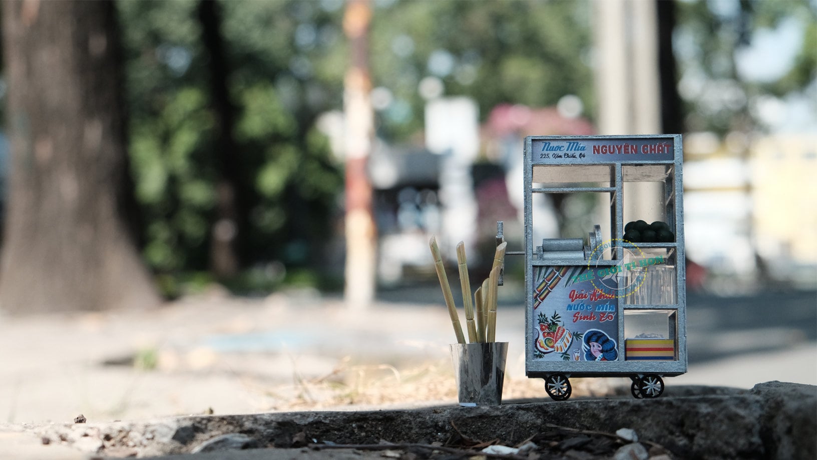Sugarcane Juice Cart DIY Kit: Vietnam 3D Wooden Puzzle