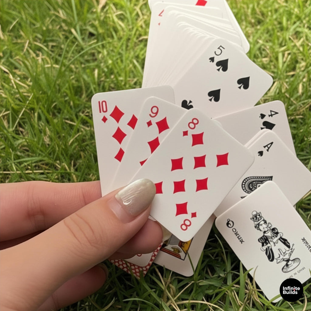 Mini Playing Cards 1:12 | Tiny Deck of Cards for Dollhouse & Diorama | Vietnamese Miniature Collectible | Realistic Mini Poker Cards 4x3.5cm