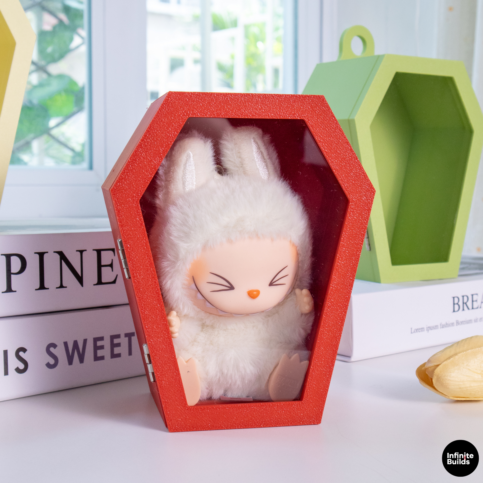 Labubu's Coffin Display Case | Cute Toy Storage Box | 3D Printed PLA | Kawaii Display Case | Desk Decor Organizer | Gift for Collectors
