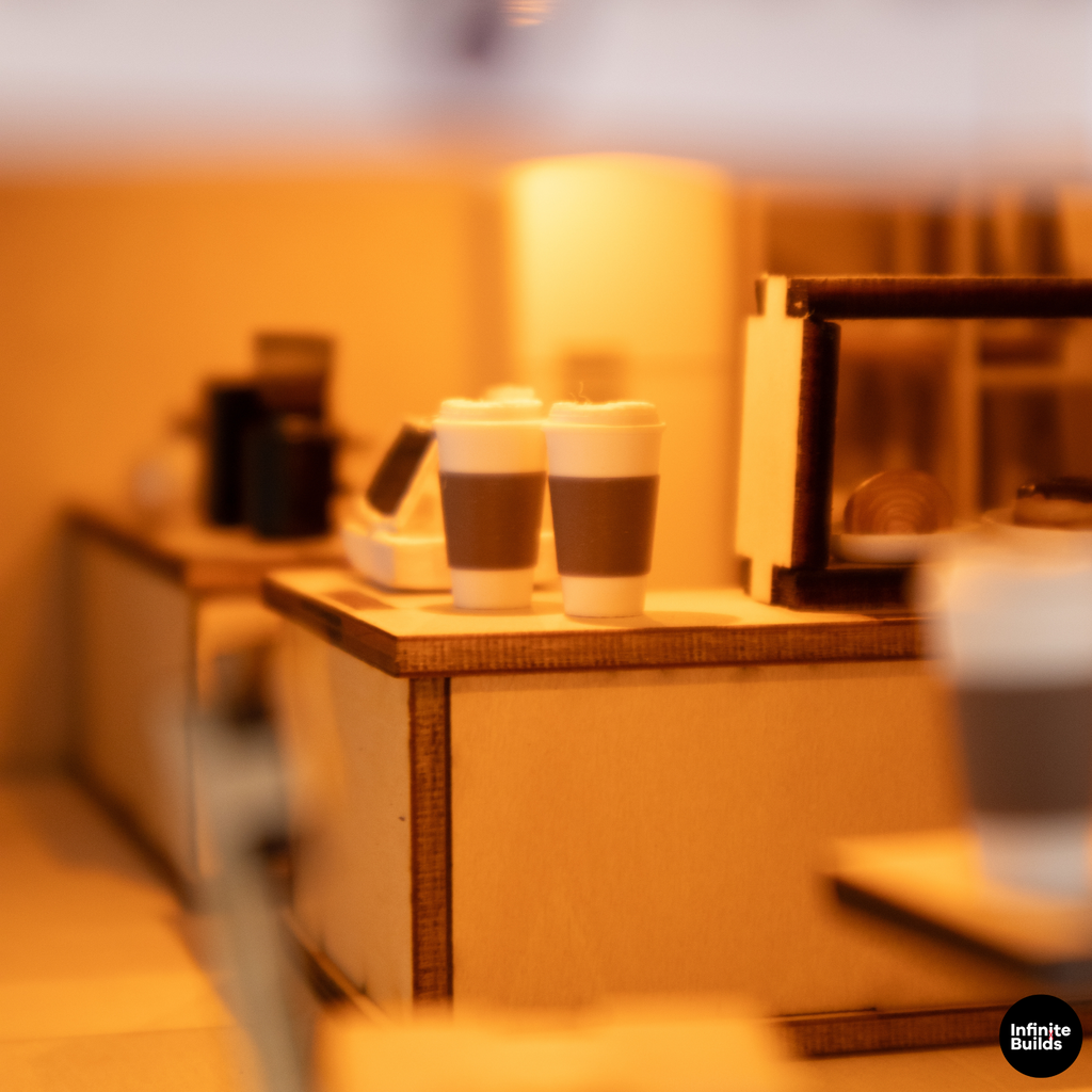 Modern Coffee Shop Miniature Kit 1:32