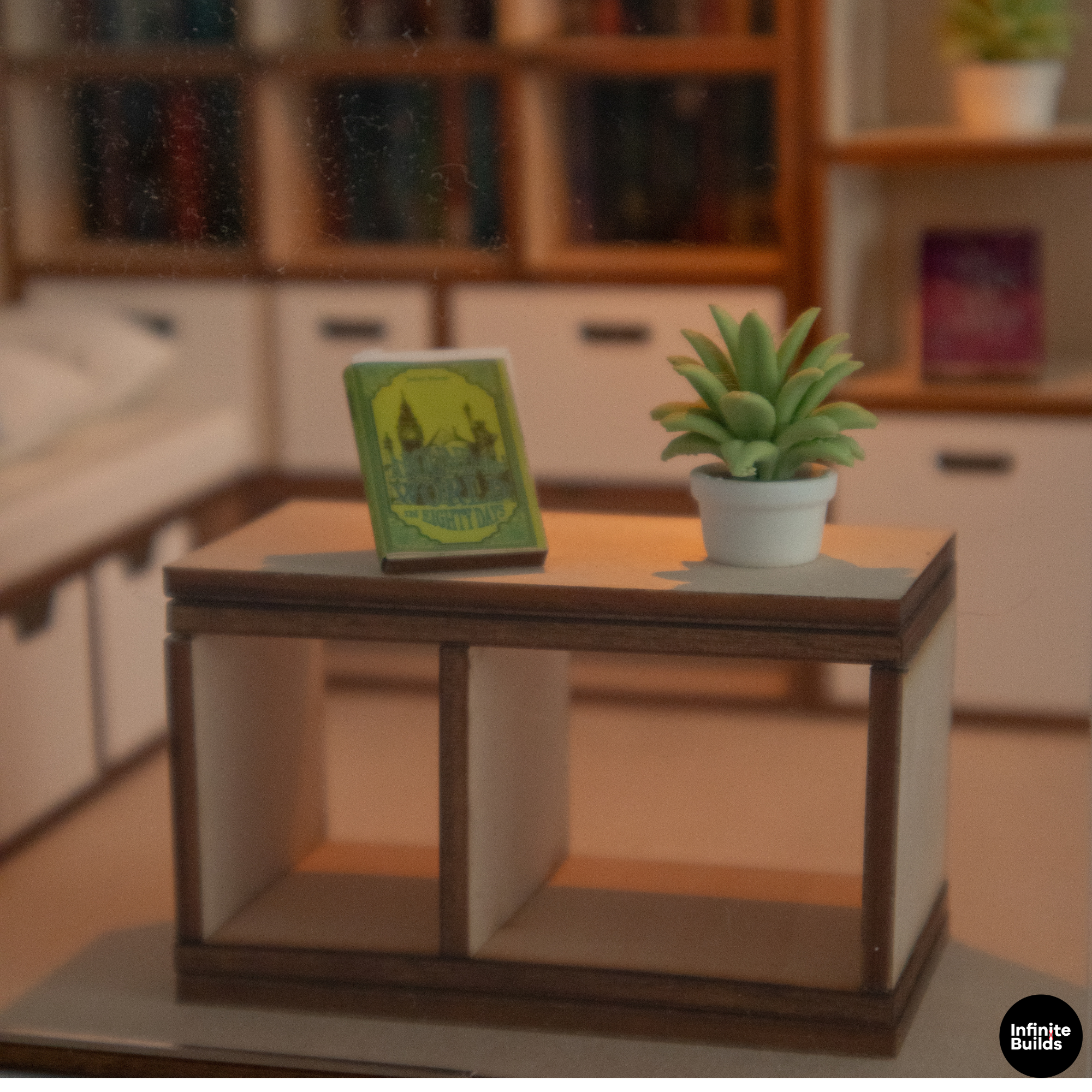 DIY Miniature Living Room Wooden Kit