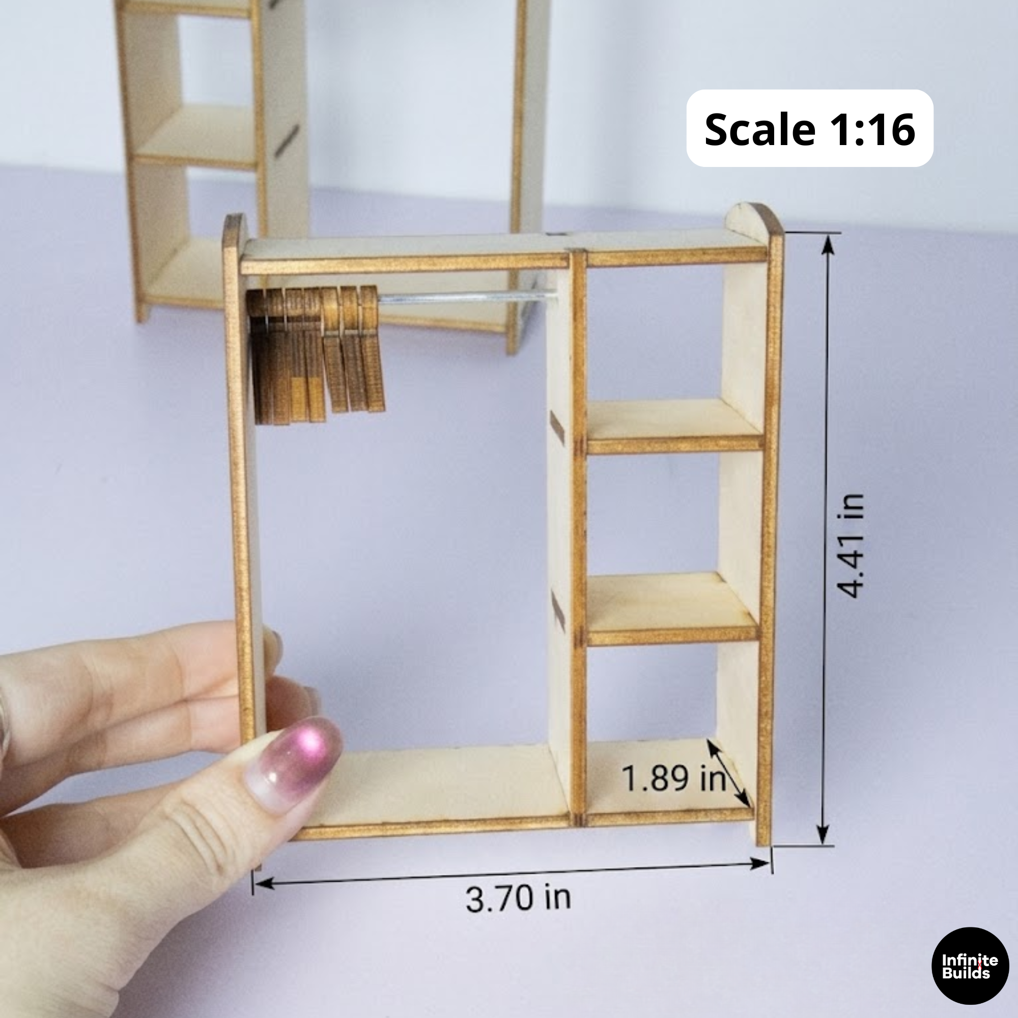 Miniature Dollhouse Clothing Closet