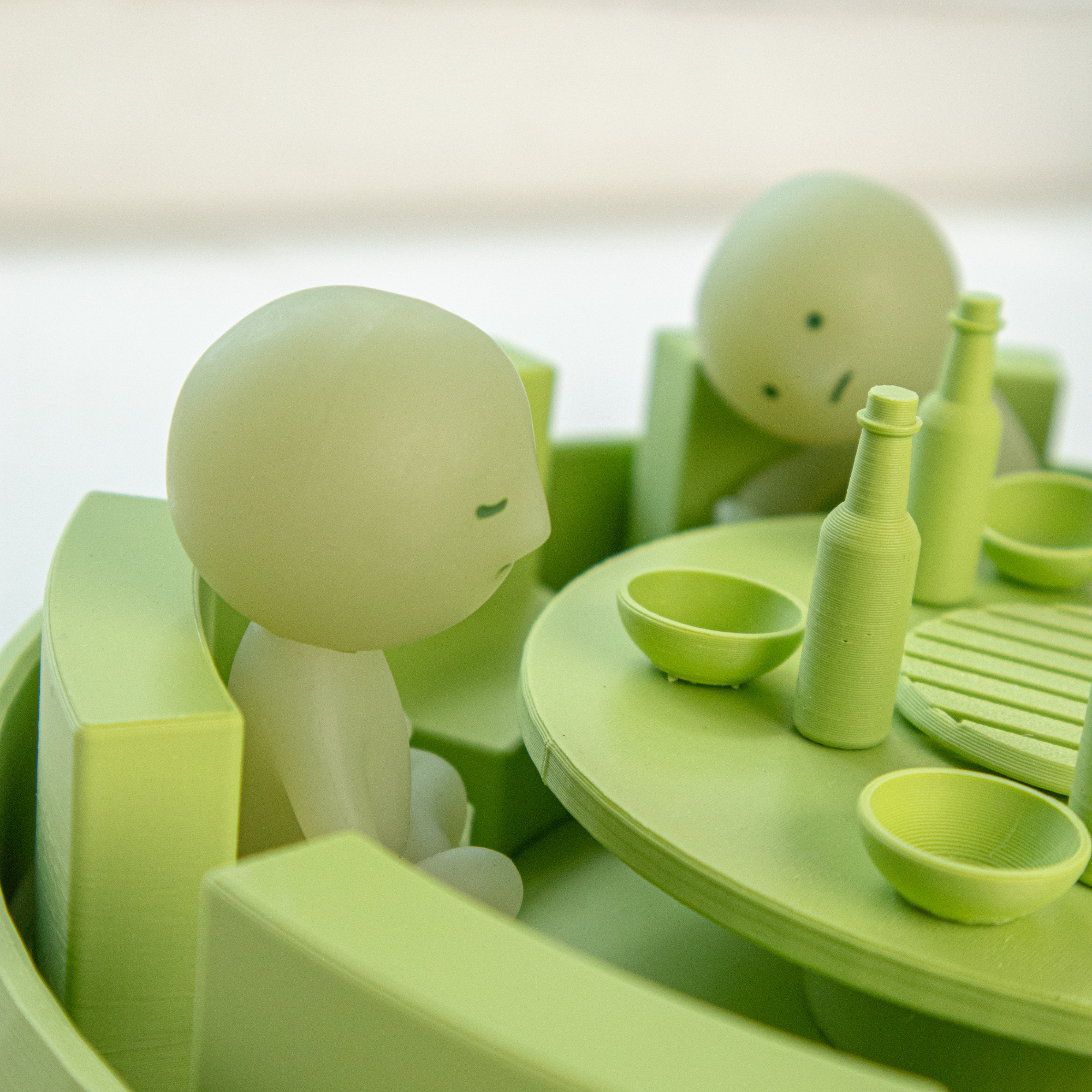 Mini Chinese Hot Pot Scene for Smiski | Smiski Display Shelf | Tiny Hotpot Table Set | Collector Decor