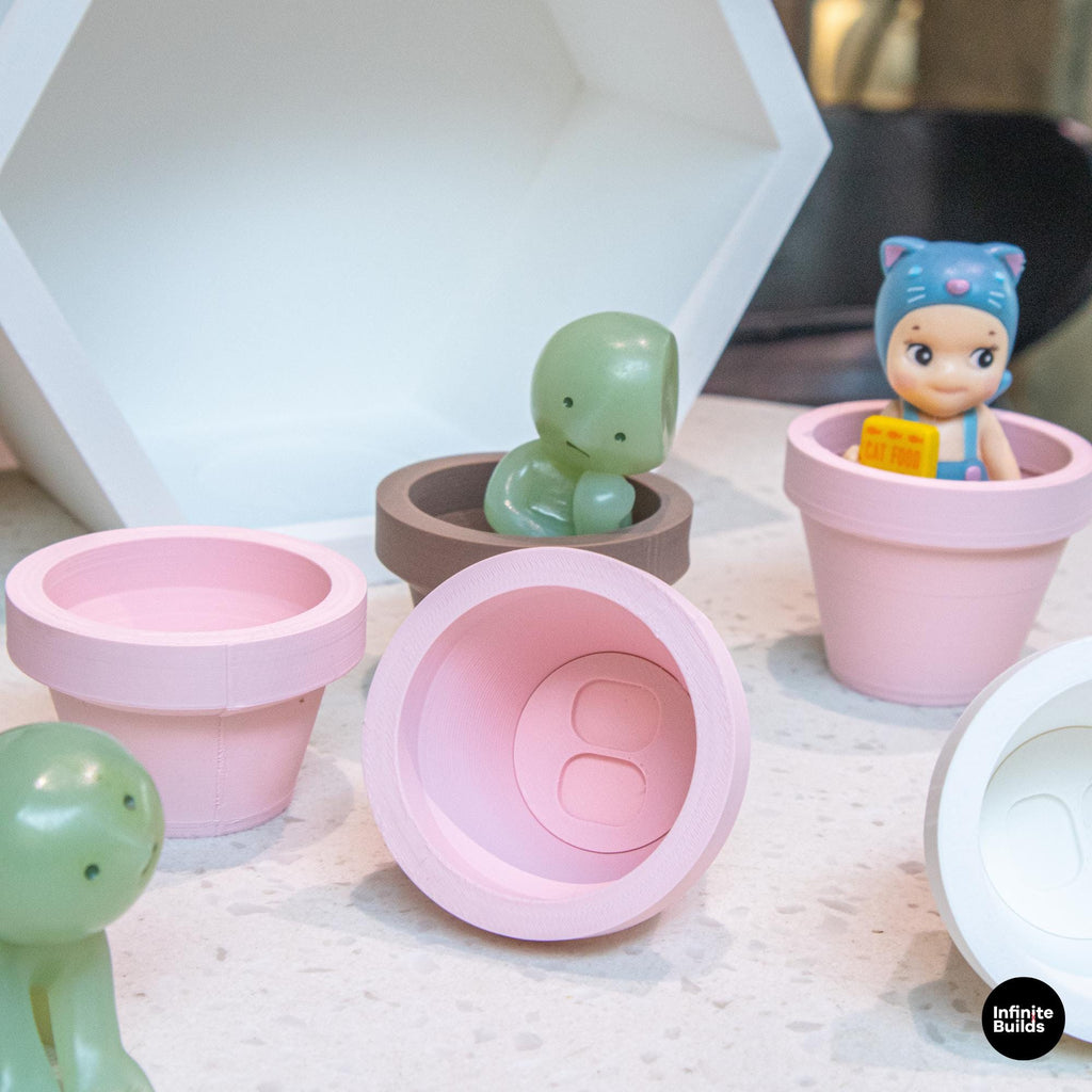 Smiski, Sonny Angel Mini Plant Pot Display for Collectible Figures | Cute Desk Decor Holder | Mini & Regurlar Sizes