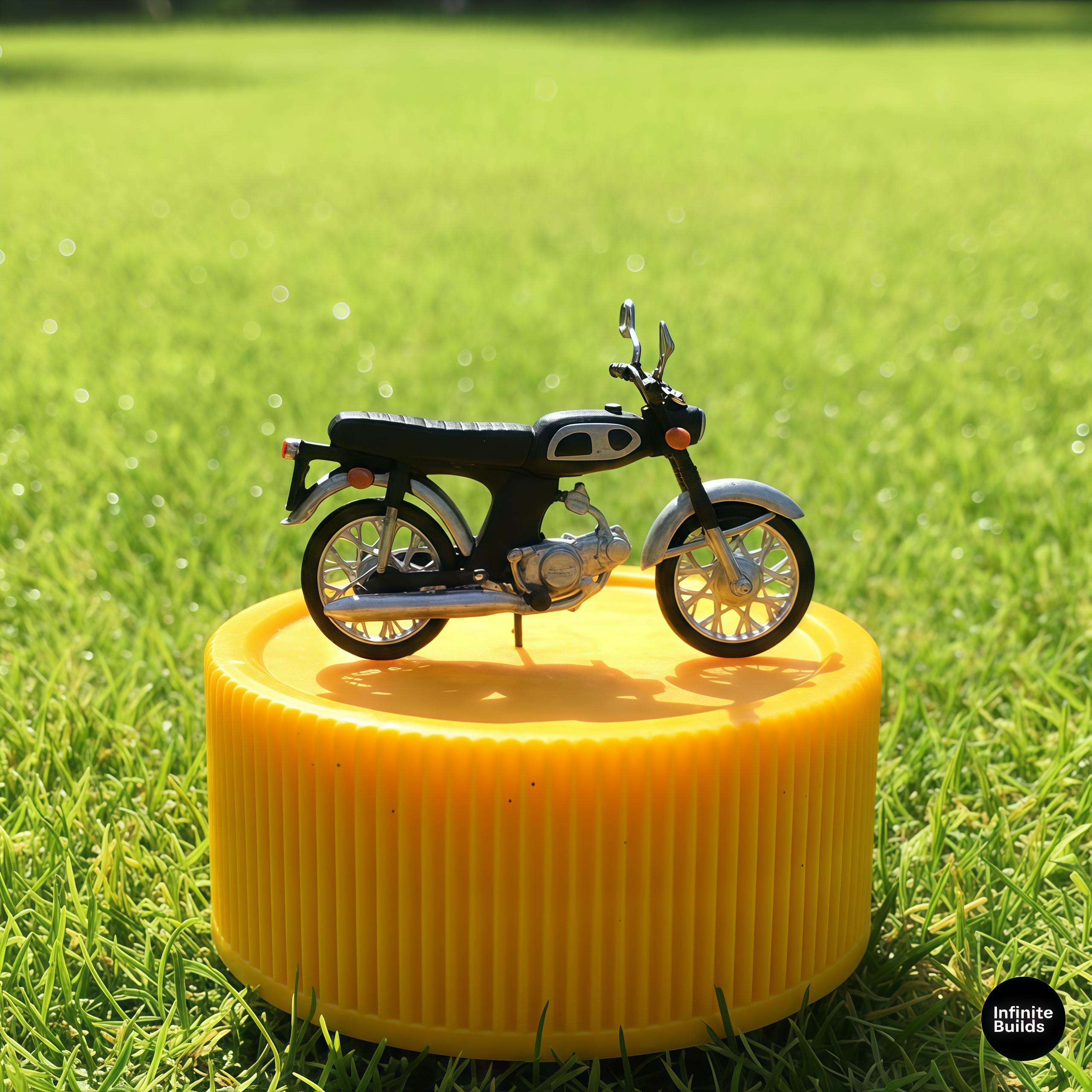 1:64 Scale Mini Motorcycle 12K Resin Model | High Detail 3D Printed Mini Bike | Handmade Collectible Display | Miniature Motorbike Model