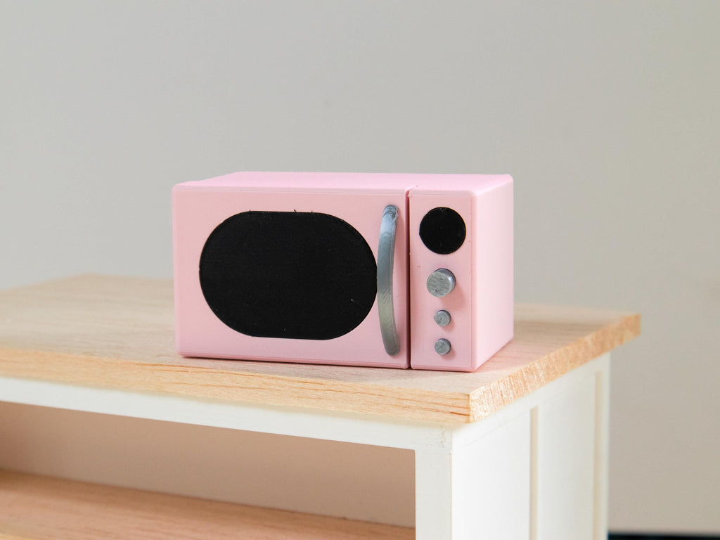 Miniature Retro Microwave | 1:12 Scale | Kitchen Appliance | Miniature Oven | Cute Kawaii Miniature | Roombox | Dollhouse Kitchen Accessory