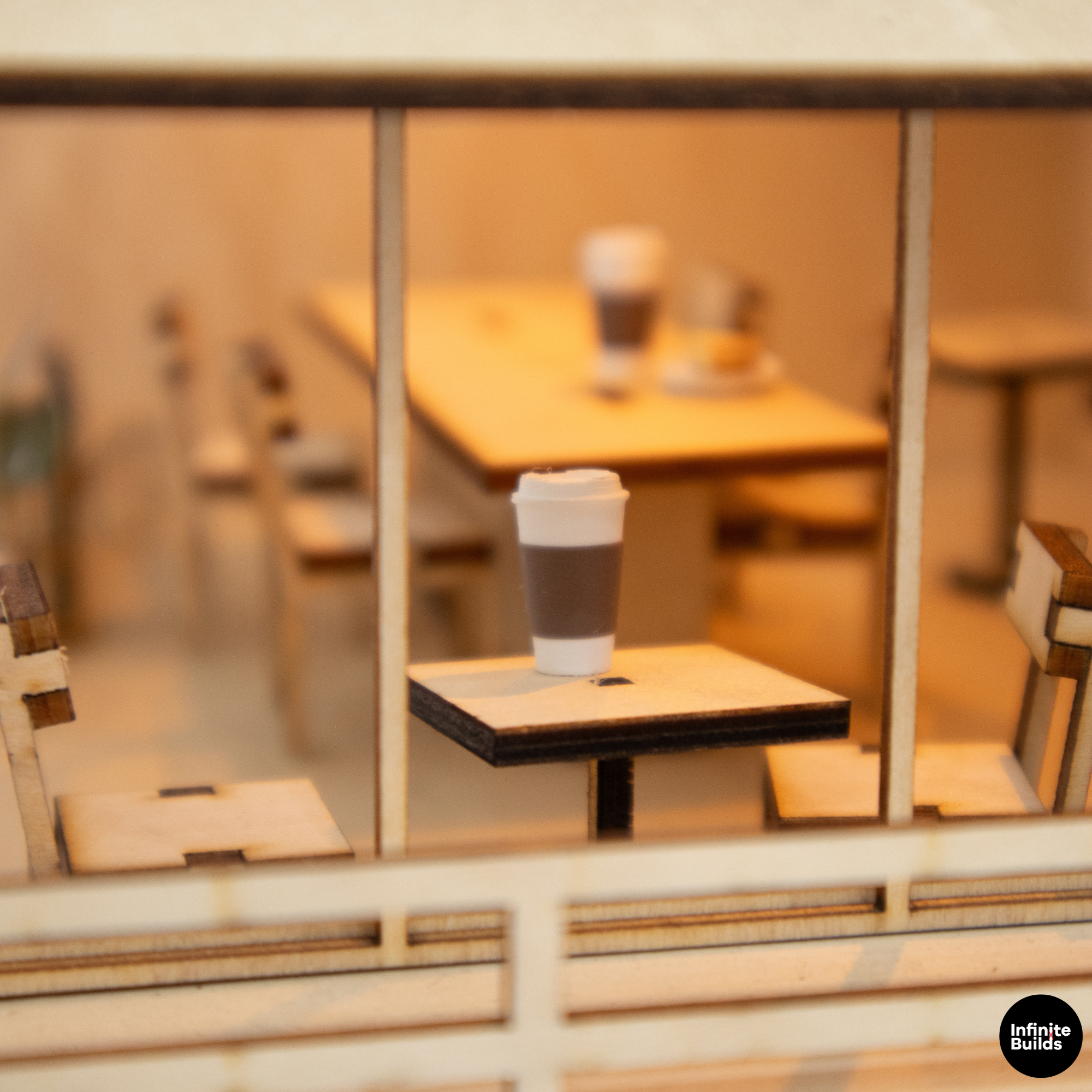 Modern Coffee Shop Miniature Kit 1:32