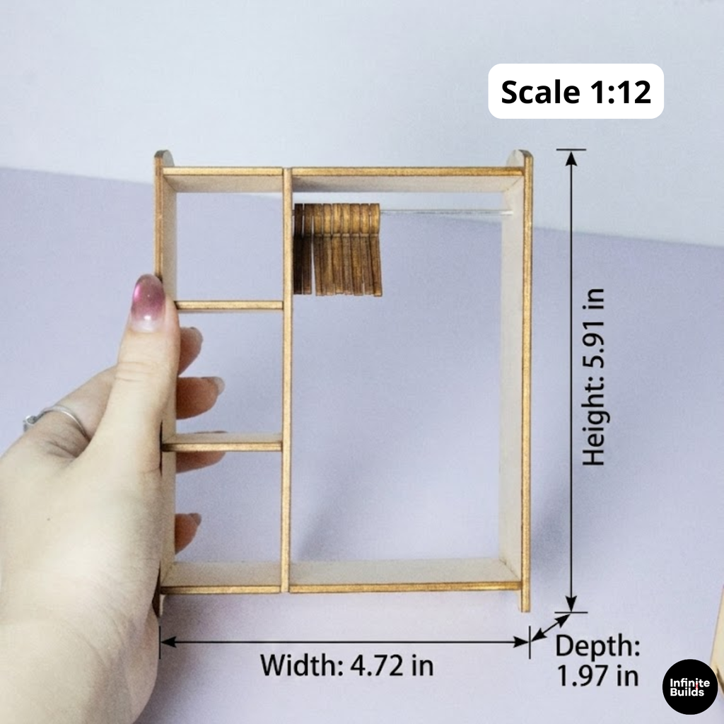 Miniature Dollhouse Clothing Closet